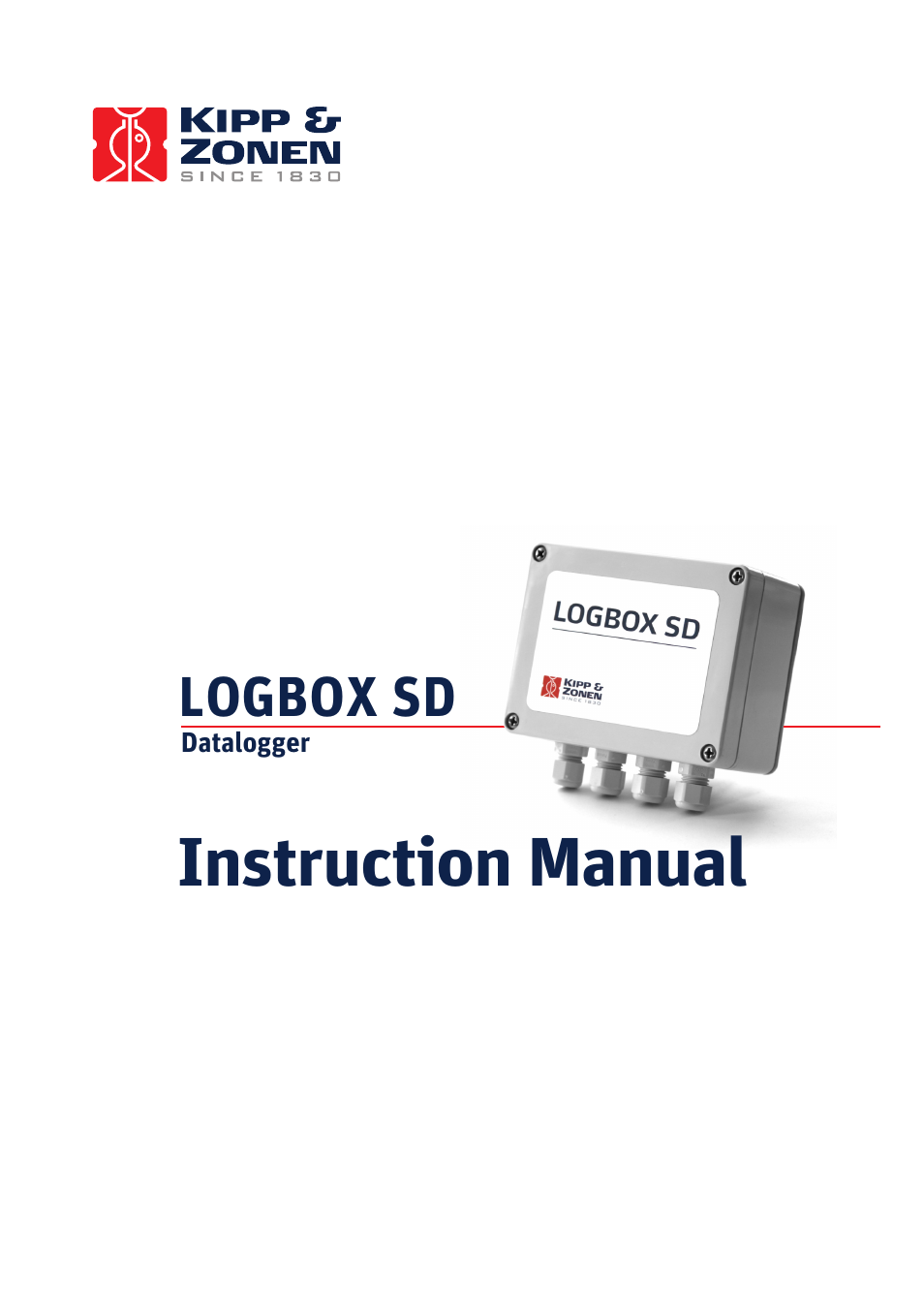 Kipp&Zonen LOGBOX SD Data Logger User Manual | 52 pages