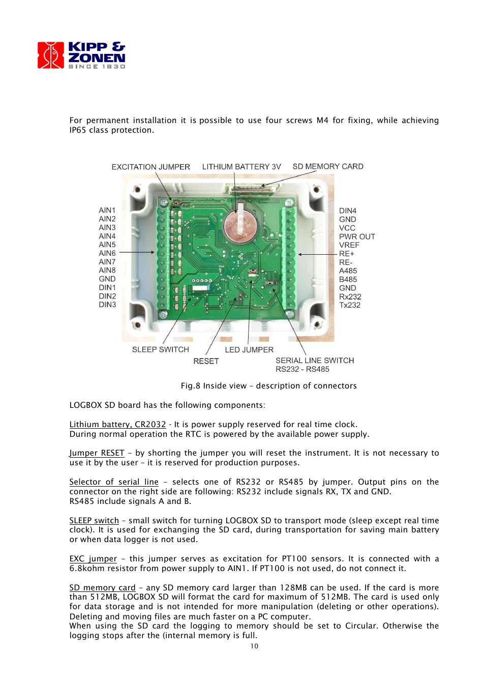 Kipp&Zonen LOGBOX SD Data Logger User Manual | Page 10 / 52