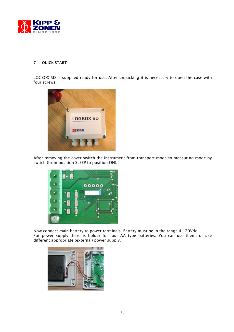 Kipp&Zonen LOGBOX SD Data Logger User Manual | Page 13 / 52