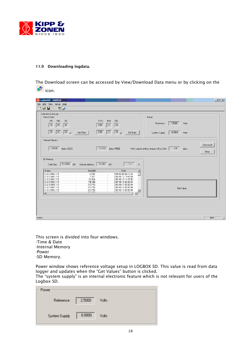 Kipp&Zonen LOGBOX SD Data Logger User Manual | Page 28 / 52