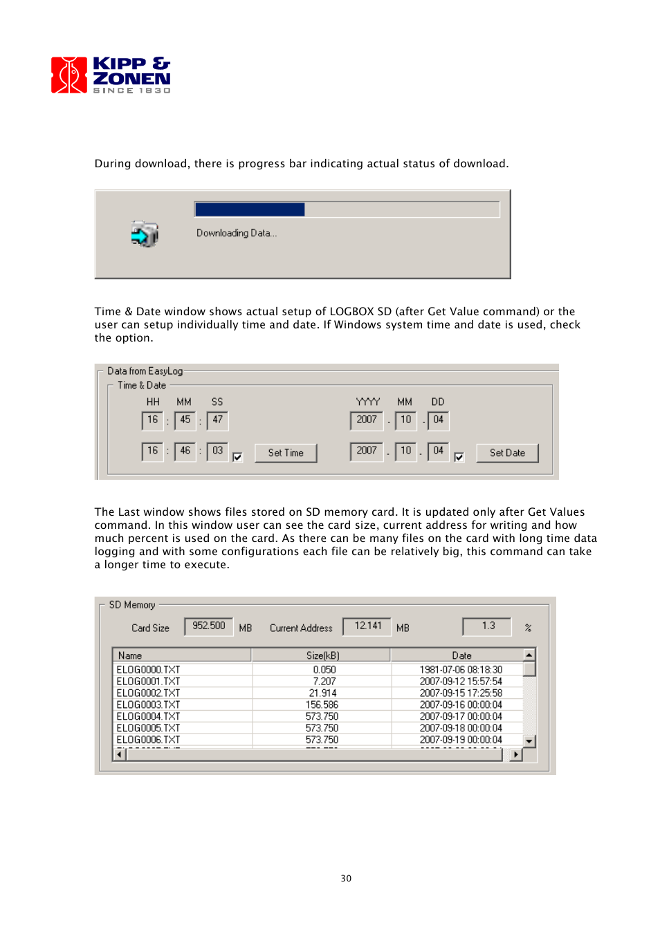 Kipp&Zonen LOGBOX SD Data Logger User Manual | Page 30 / 52