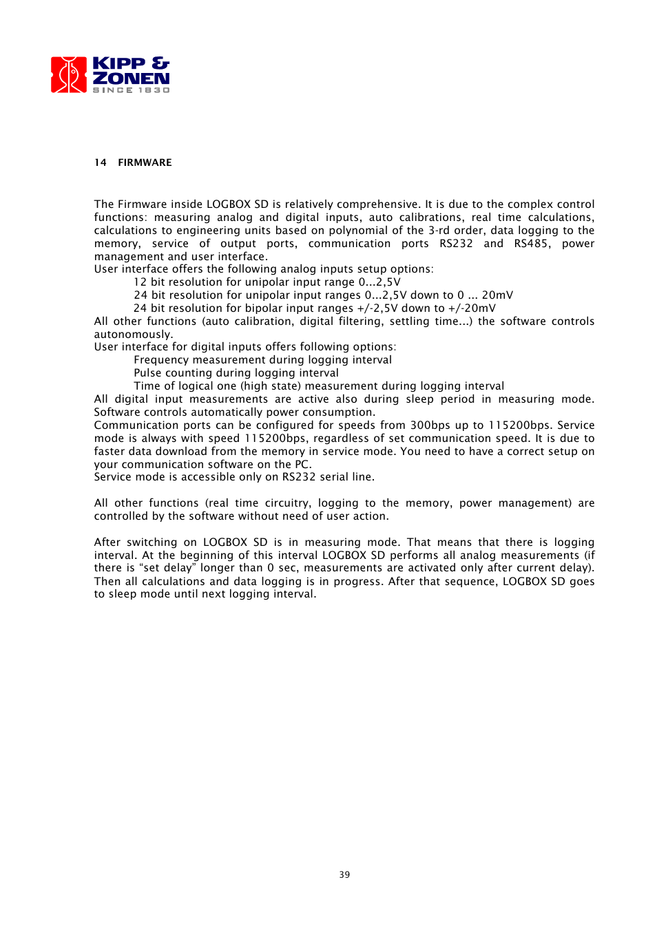 Kipp&Zonen LOGBOX SD Data Logger User Manual | Page 39 / 52