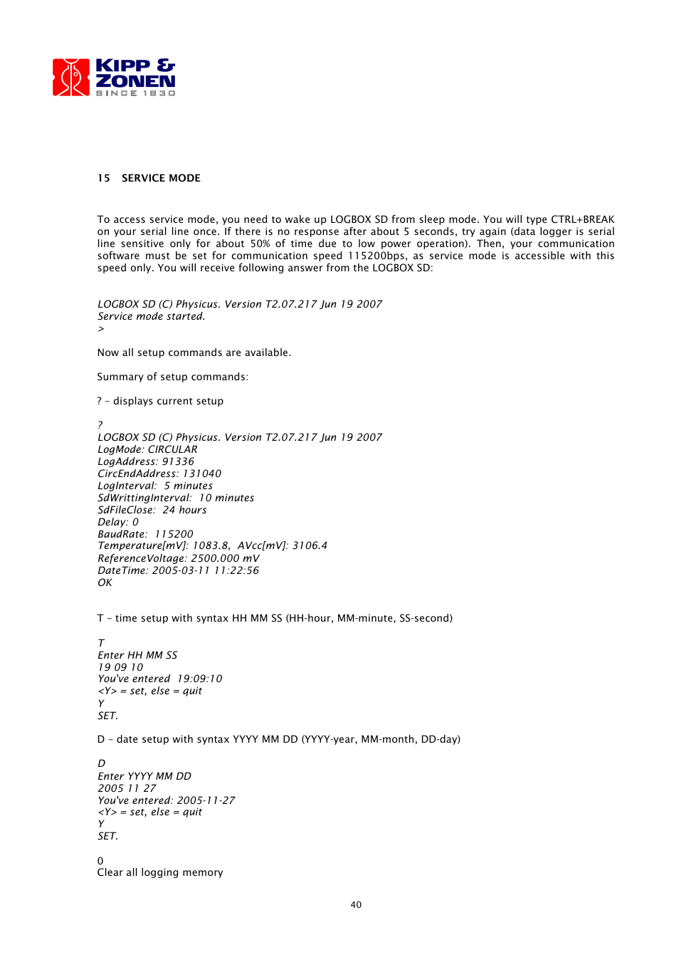 Kipp&Zonen LOGBOX SD Data Logger User Manual | Page 40 / 52