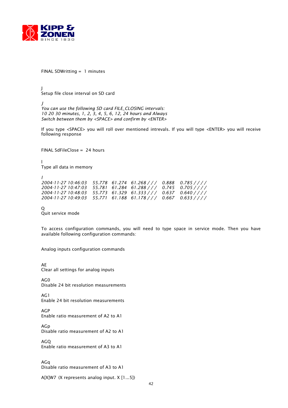 Kipp&Zonen LOGBOX SD Data Logger User Manual | Page 42 / 52