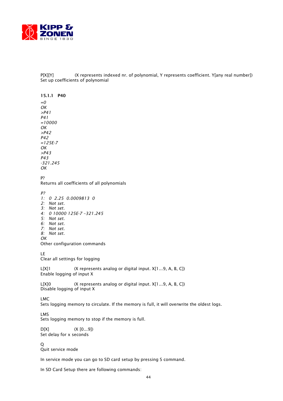 Kipp&Zonen LOGBOX SD Data Logger User Manual | Page 44 / 52