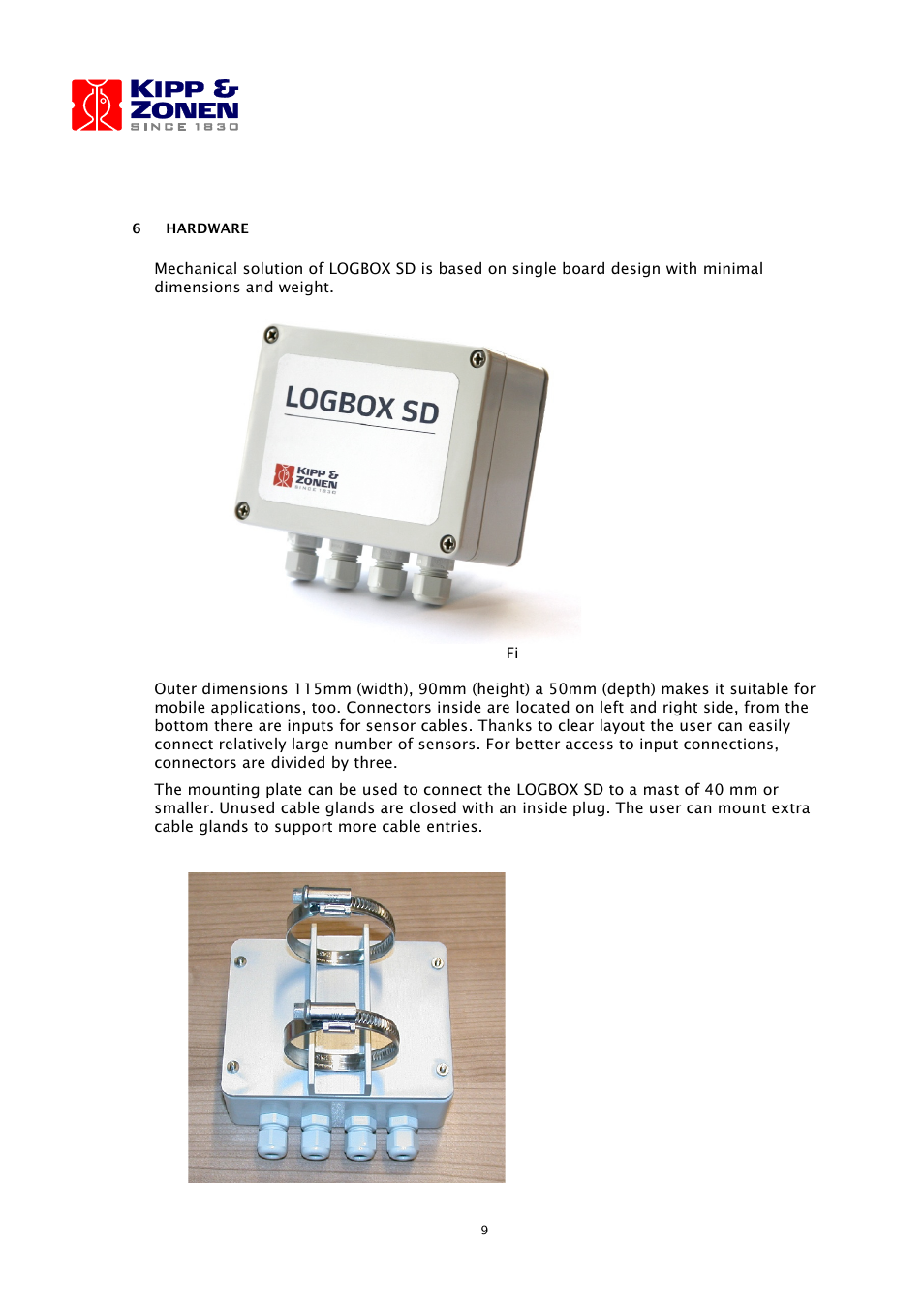 Kipp&Zonen LOGBOX SD Data Logger User Manual | Page 9 / 52