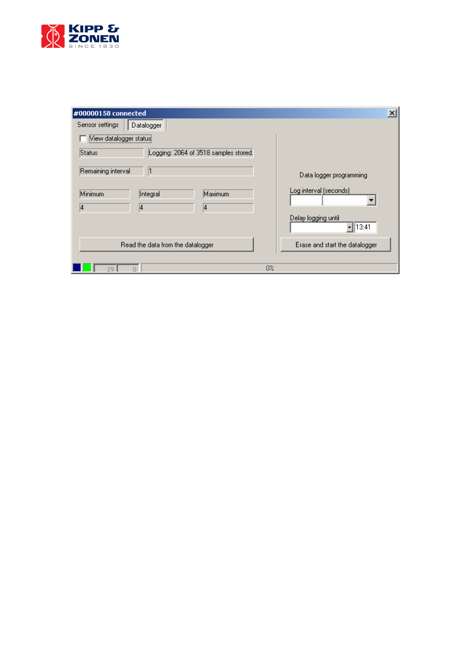 Meteon window, Programming the sensor sensitivity | Kipp&Zonen METEON Data Logger User Manual | Page 6 / 13