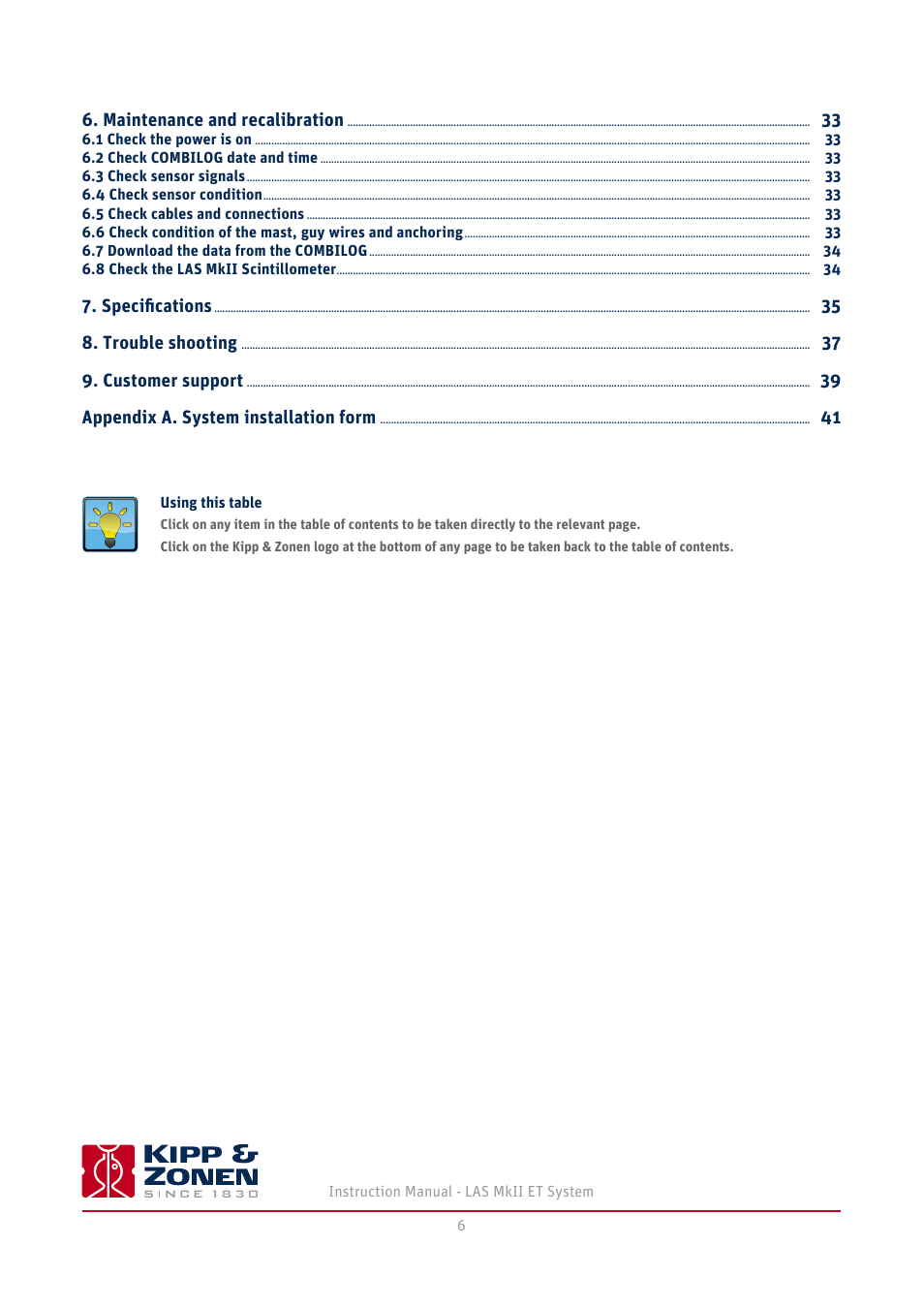 Maintenance and recalibration | Kipp&Zonen LAS MkII ET system User Manual | Page 6 / 44