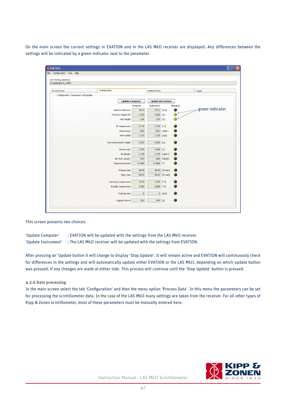 6 data processing | Kipp&Zonen LAS MkII Scintillometer User Manual | Page 47 / 86