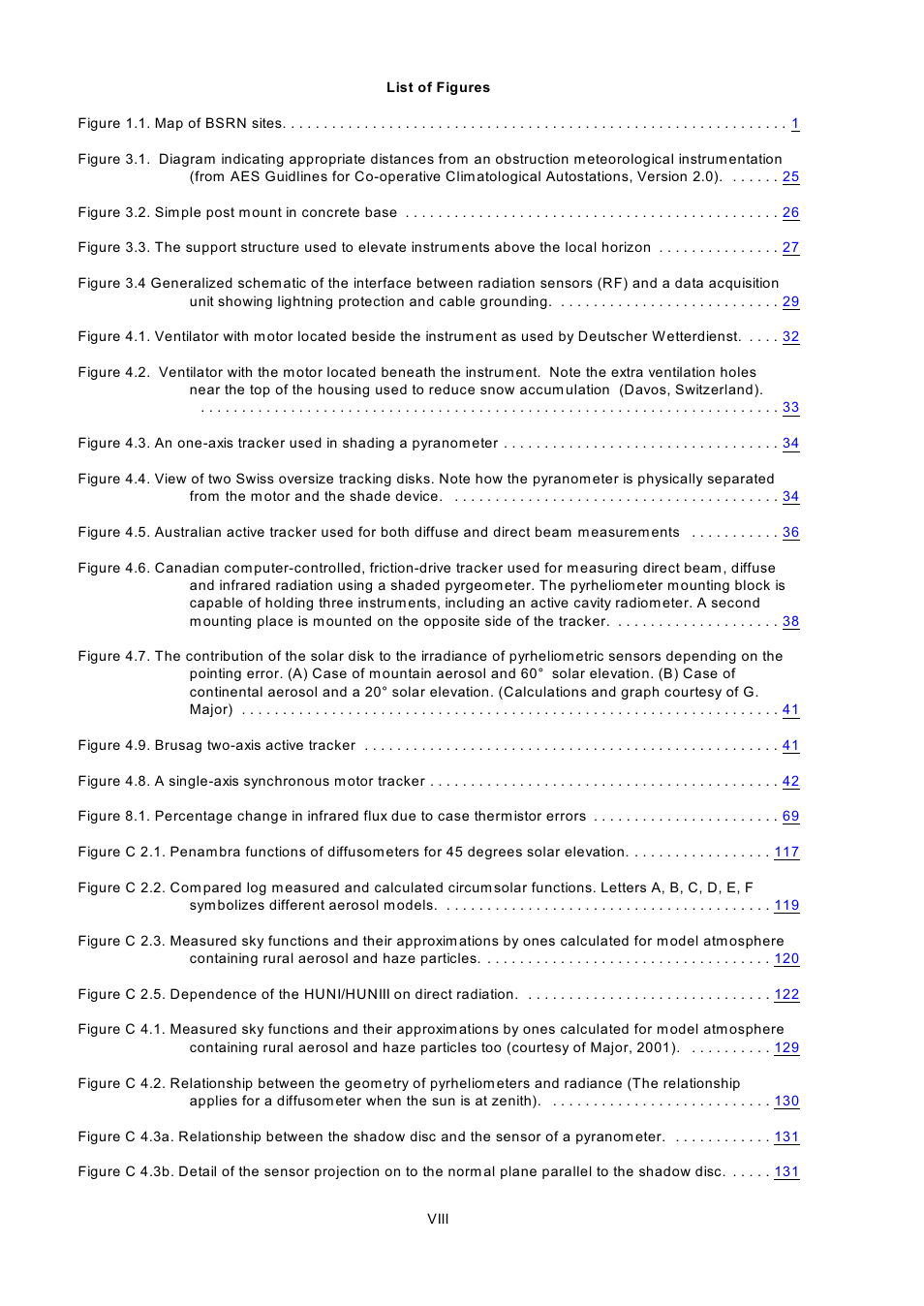 List of figures | Kipp&Zonen BSRN Scientific Solar Monitoring System User Manual | Page 10 / 188