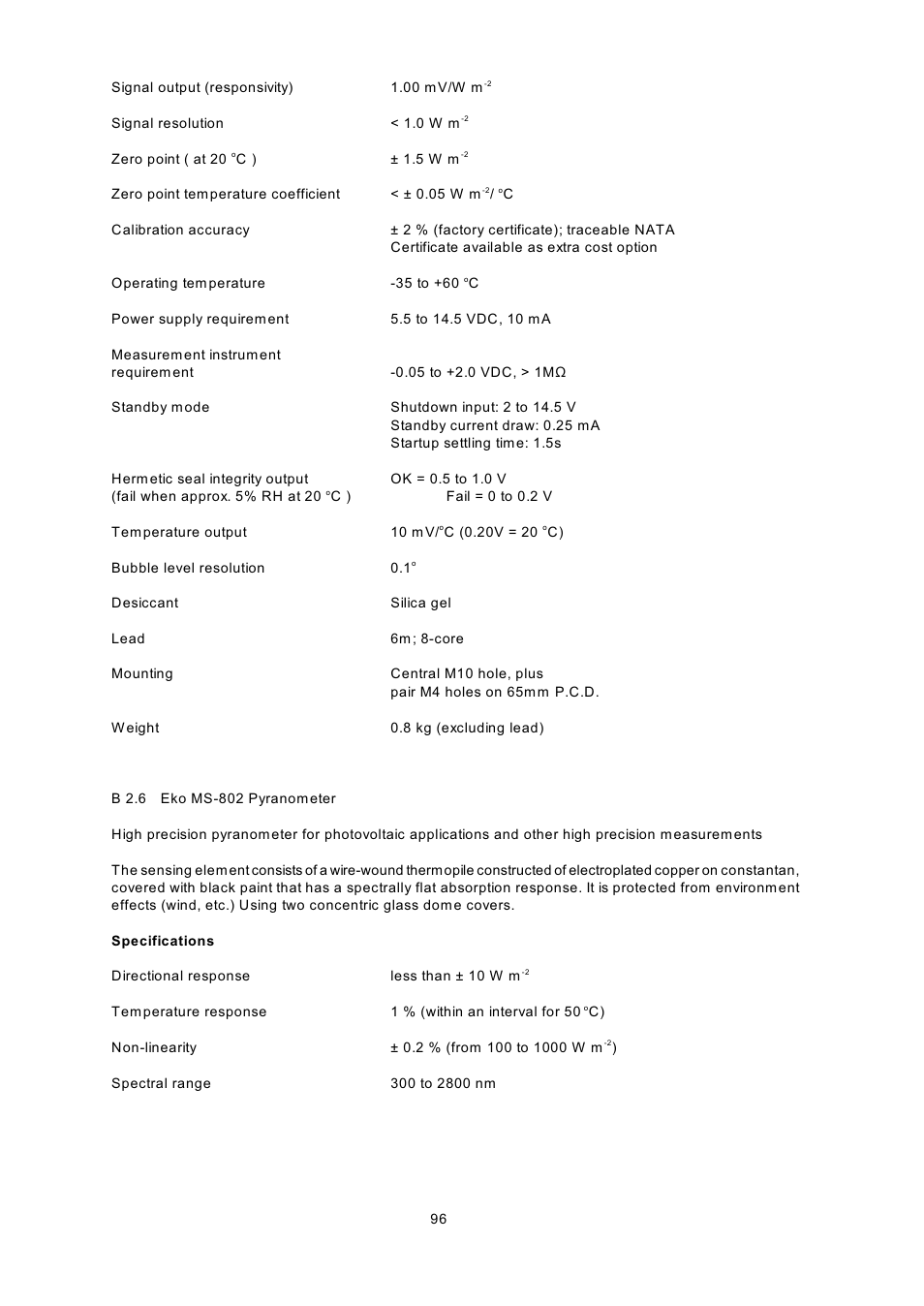 Kipp&Zonen BSRN Scientific Solar Monitoring System User Manual | Page 108 / 188