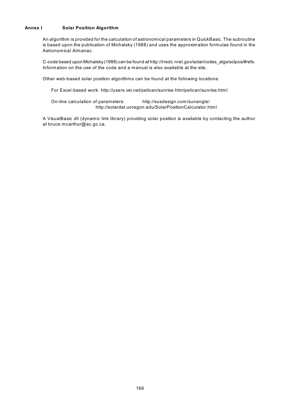 Annex i solar position algorithm | Kipp&Zonen BSRN Scientific Solar Monitoring System User Manual | Page 178 / 188