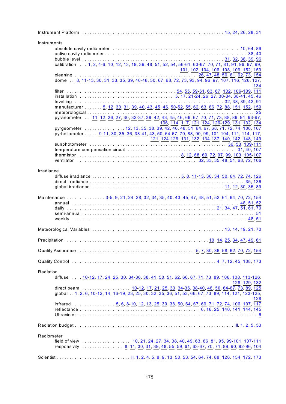 Kipp&Zonen BSRN Scientific Solar Monitoring System User Manual | Page 187 / 188