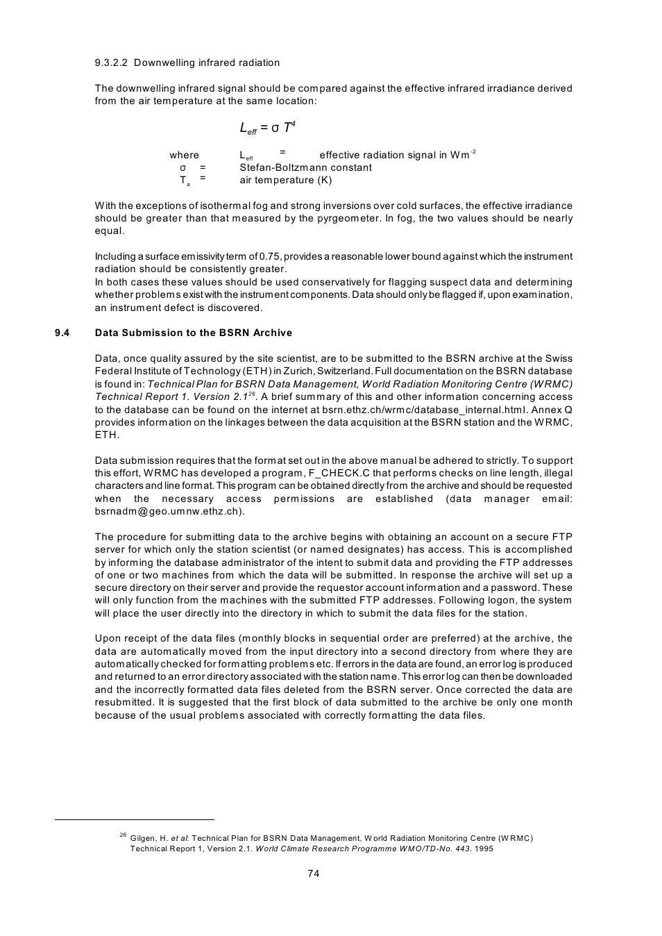 L = f t | Kipp&Zonen BSRN Scientific Solar Monitoring System User Manual | Page 86 / 188