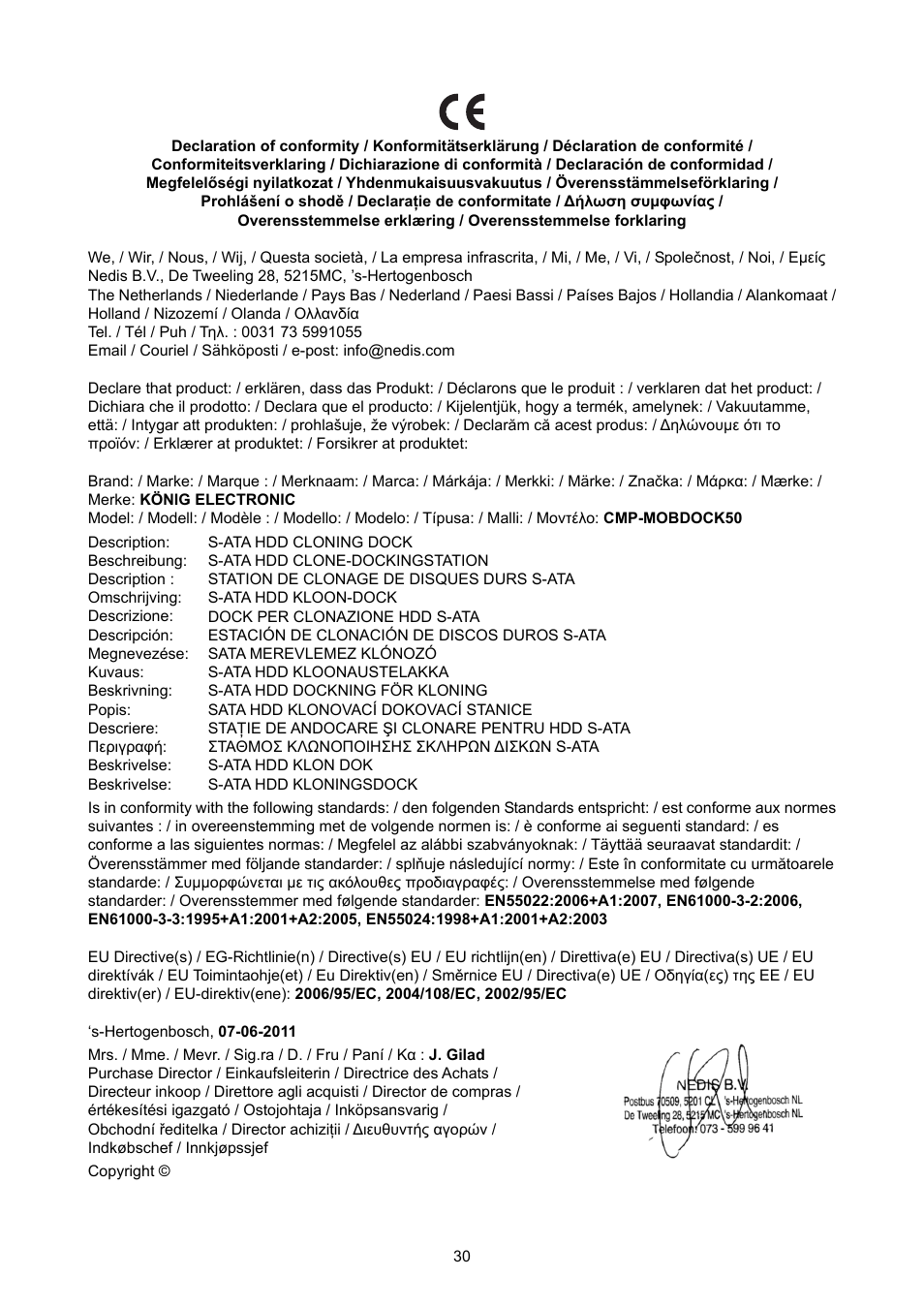Konig Electronic S-ata HDD copy station User Manual | Page 30 / 30