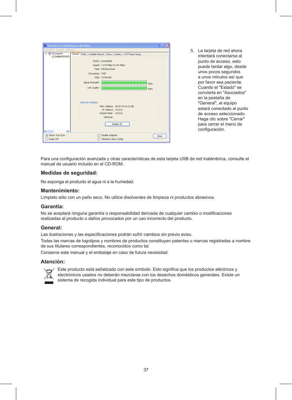 Konig Electronic Wireless LAN USB 2.0 dongle 150 Mbps User Manual | Page 37 / 86