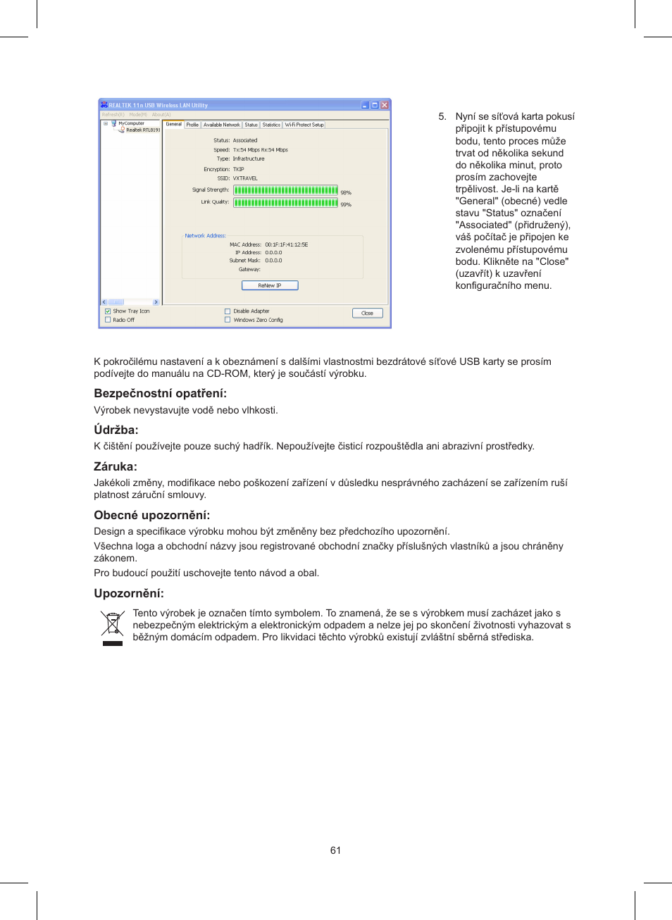 Konig Electronic Wireless LAN USB 2.0 dongle 150 Mbps User Manual | Page 61 / 86