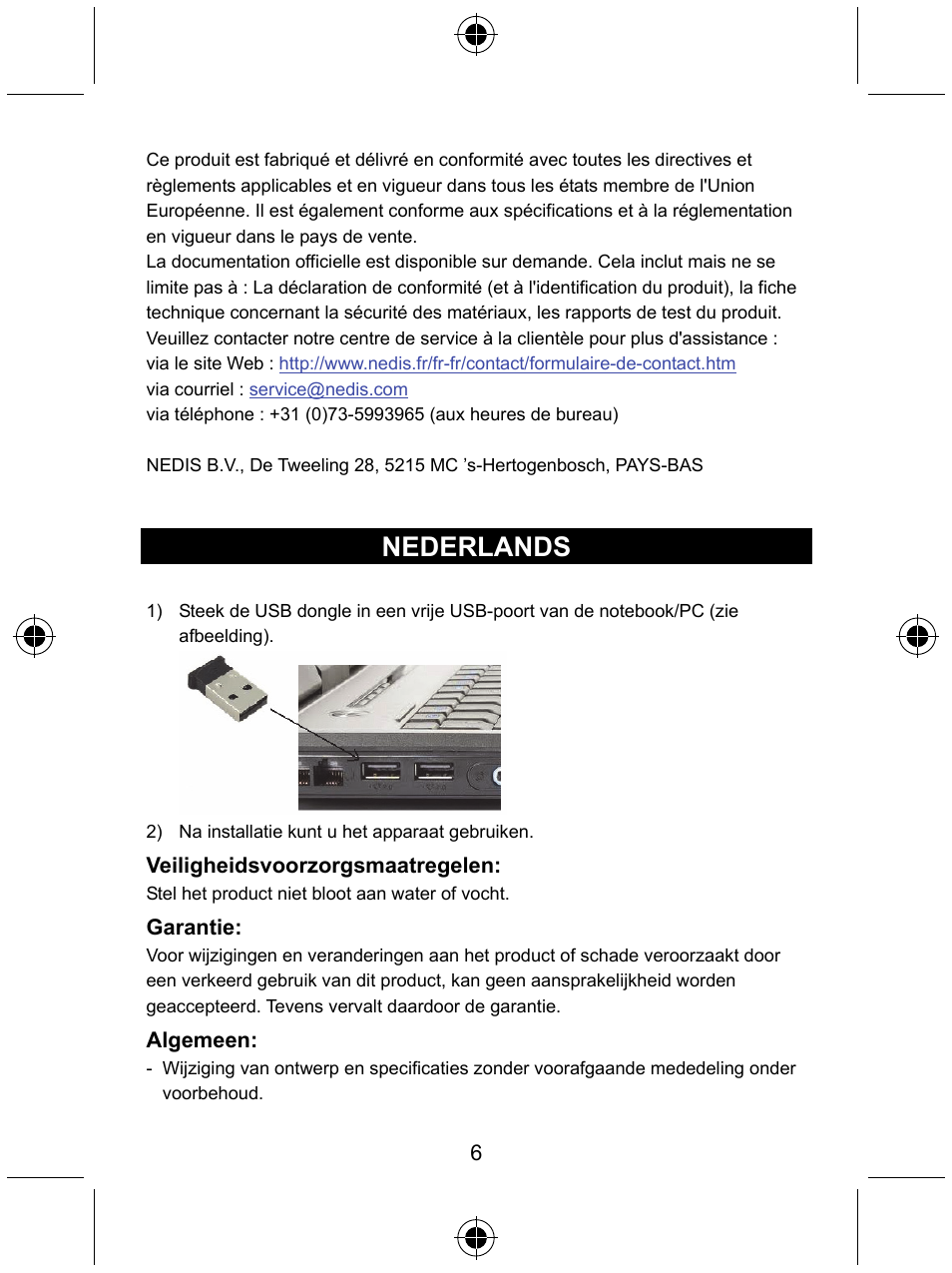 Nederlands | Konig Electronic Micro Bluetooth version 4.0 dongle User Manual | Page 6 / 24