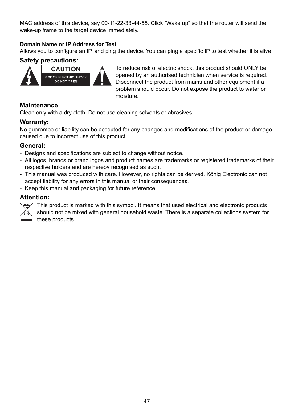 Konig Electronic WLAN router 300 Mbps User Manual | Page 47 / 722
