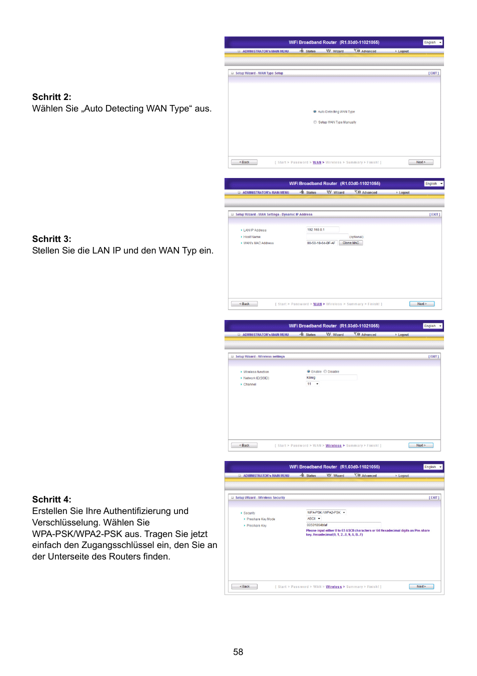 Konig Electronic WLAN router 300 Mbps User Manual | Page 58 / 722