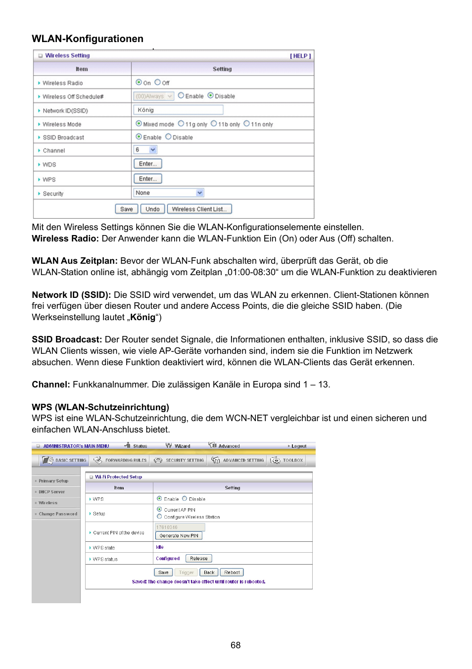 Konig Electronic WLAN router 300 Mbps User Manual | Page 68 / 722
