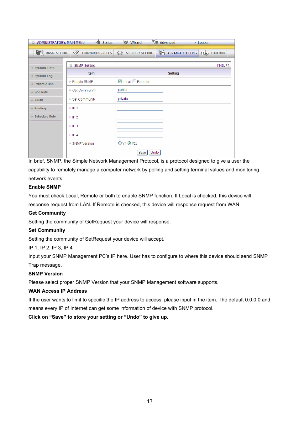 5 snmp | Konig Electronic WLAN router 300 Mbps User Manual | Page 47 / 56