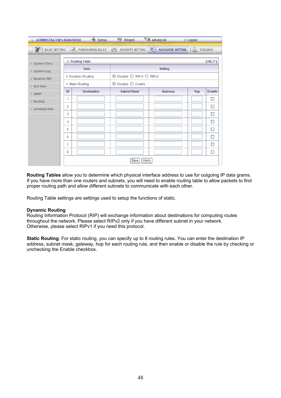 6 routing | Konig Electronic WLAN router 300 Mbps User Manual | Page 48 / 56