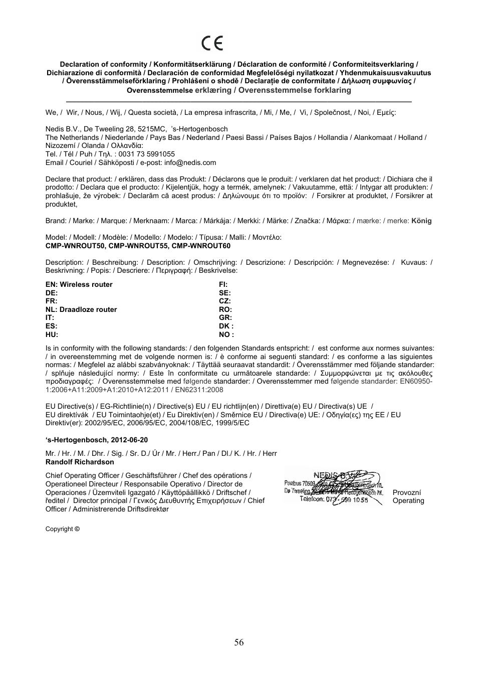 Konig Electronic WLAN router 300 Mbps User Manual | Page 56 / 56