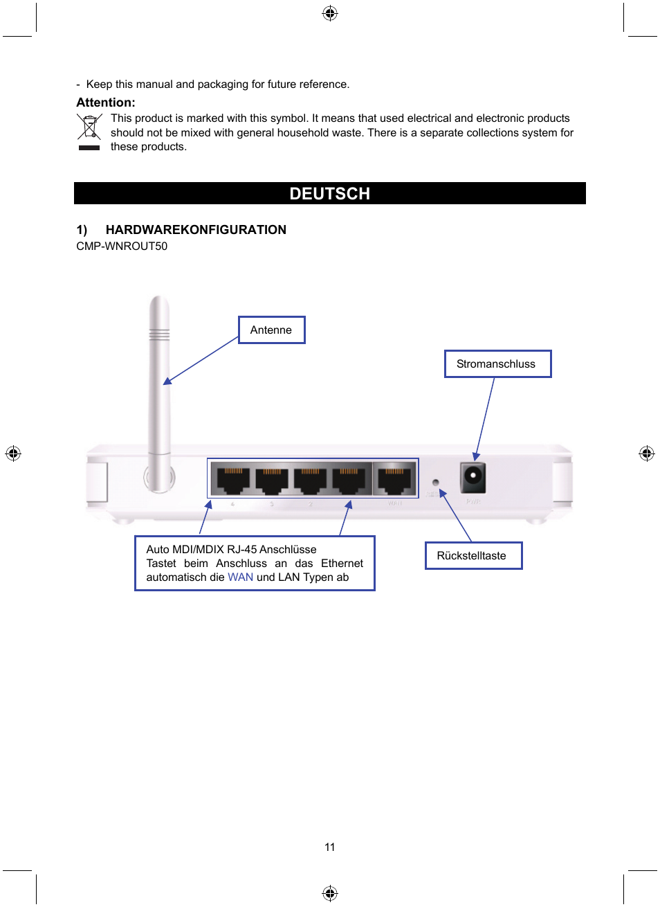 Deutsch | Konig Electronic WLAN router 300 Mbps User Manual | Page 11 / 140