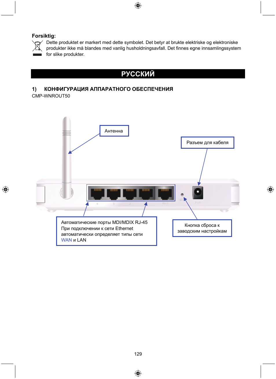 Русский | Konig Electronic WLAN router 300 Mbps User Manual | Page 129 / 140