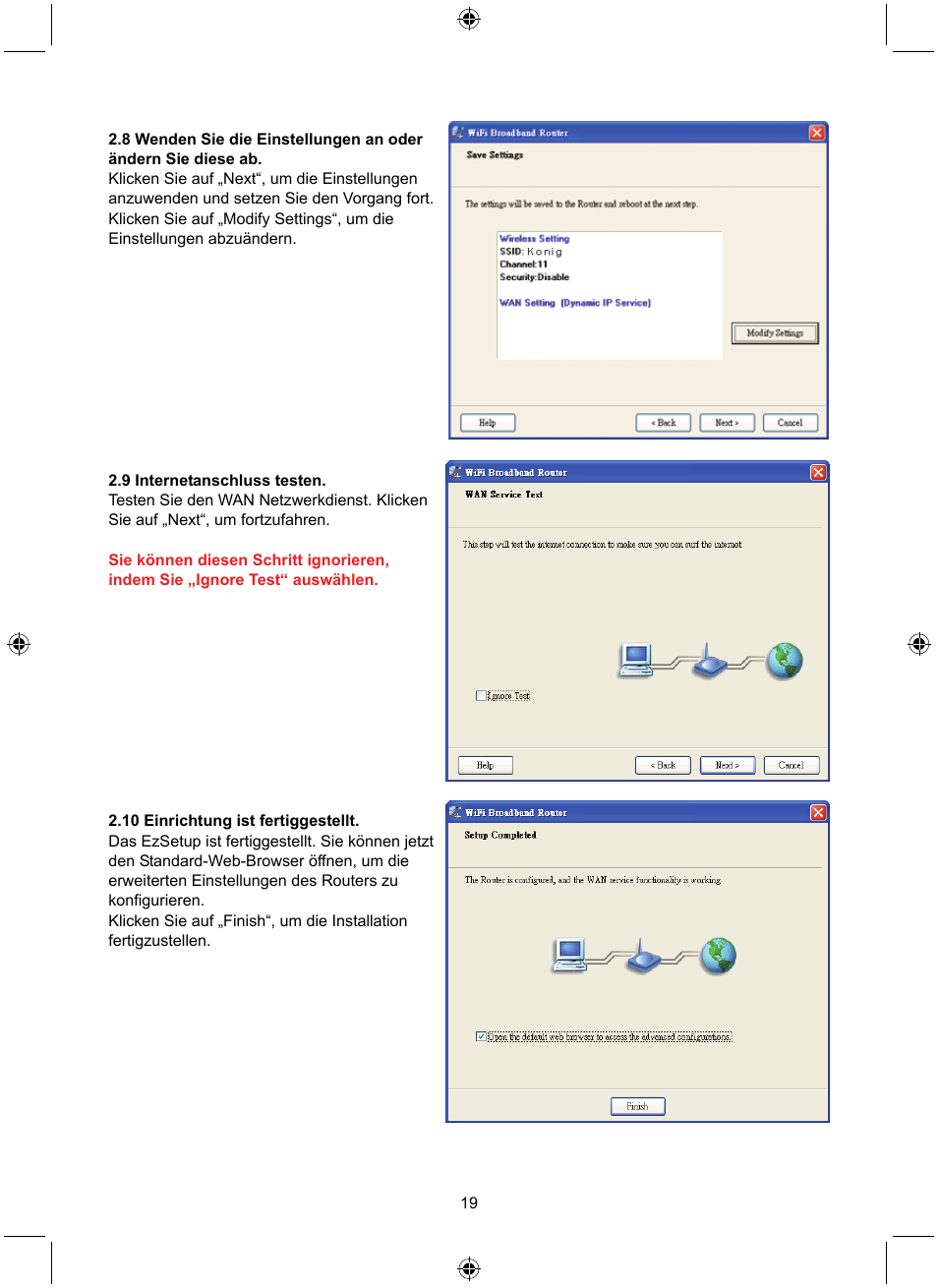 Konig Electronic WLAN router 300 Mbps User Manual | Page 19 / 140