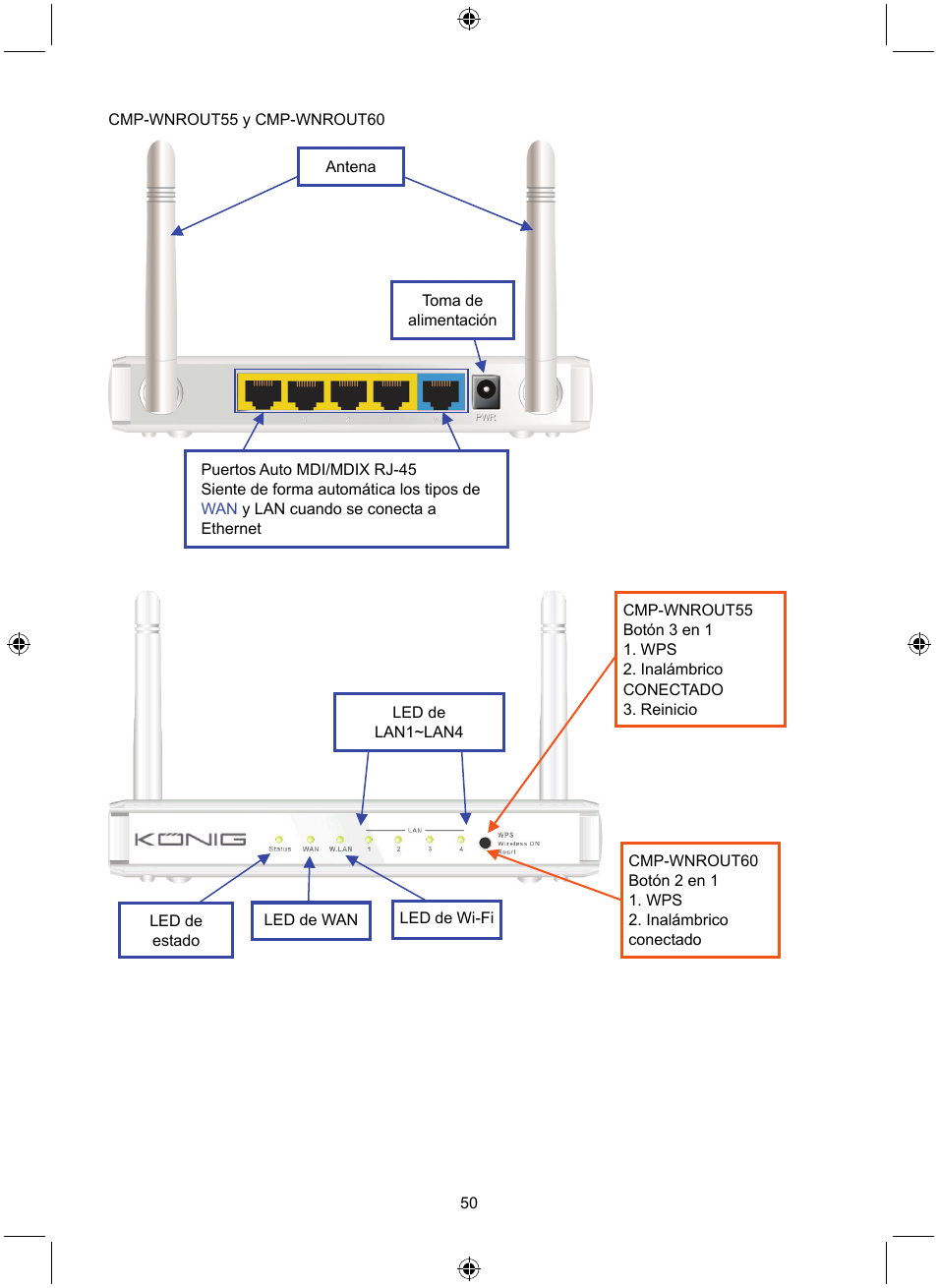 Konig Electronic WLAN router 300 Mbps User Manual | Page 50 / 140