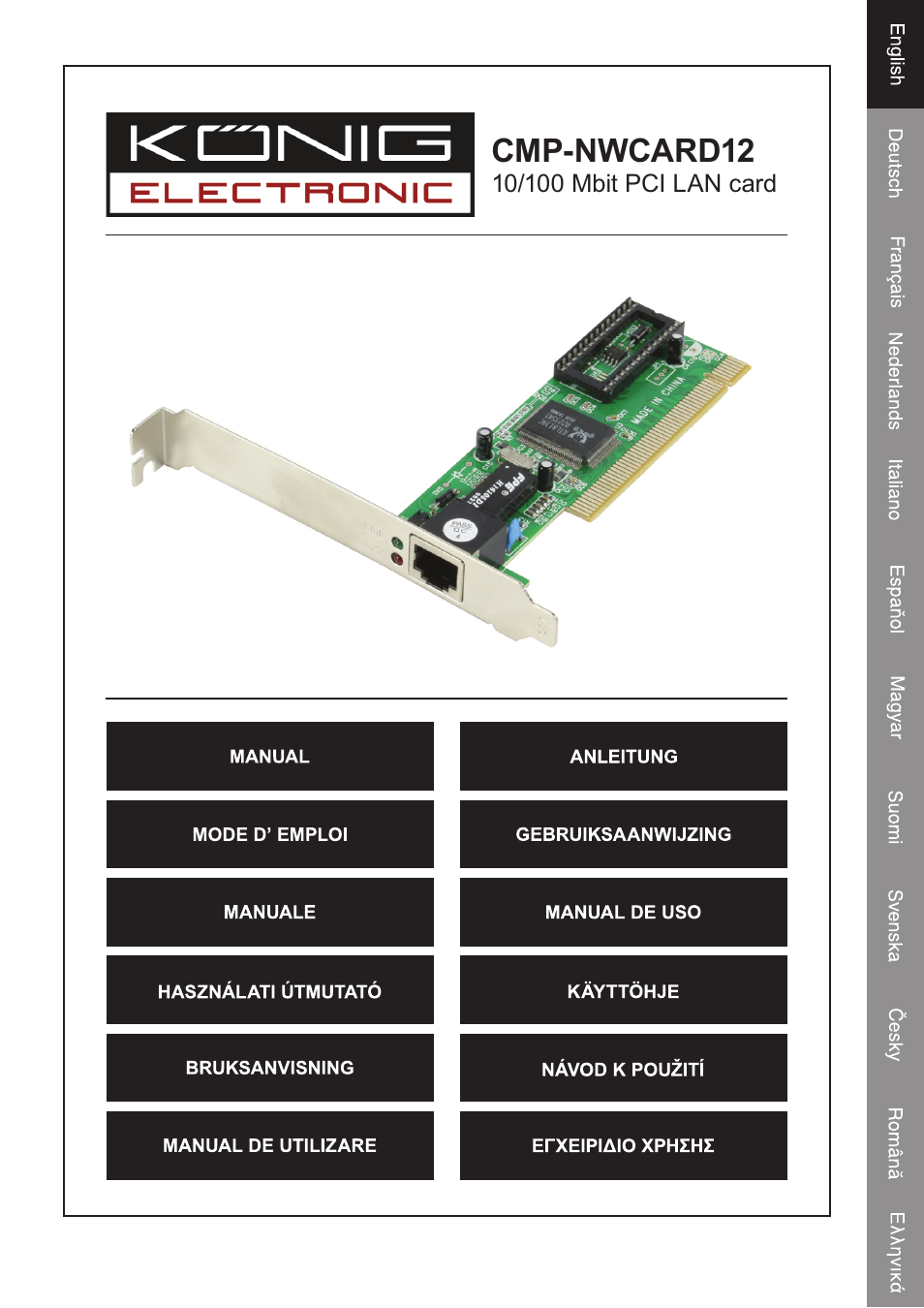 Konig Electronic PCI network card 10/100 Mbps User Manual | 48 pages