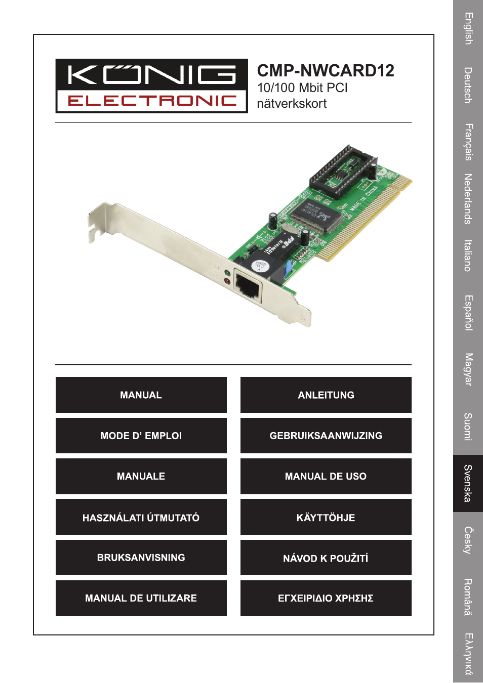 Cmp-nwcard12 | Konig Electronic PCI network card 10/100 Mbps User Manual | Page 33 / 48