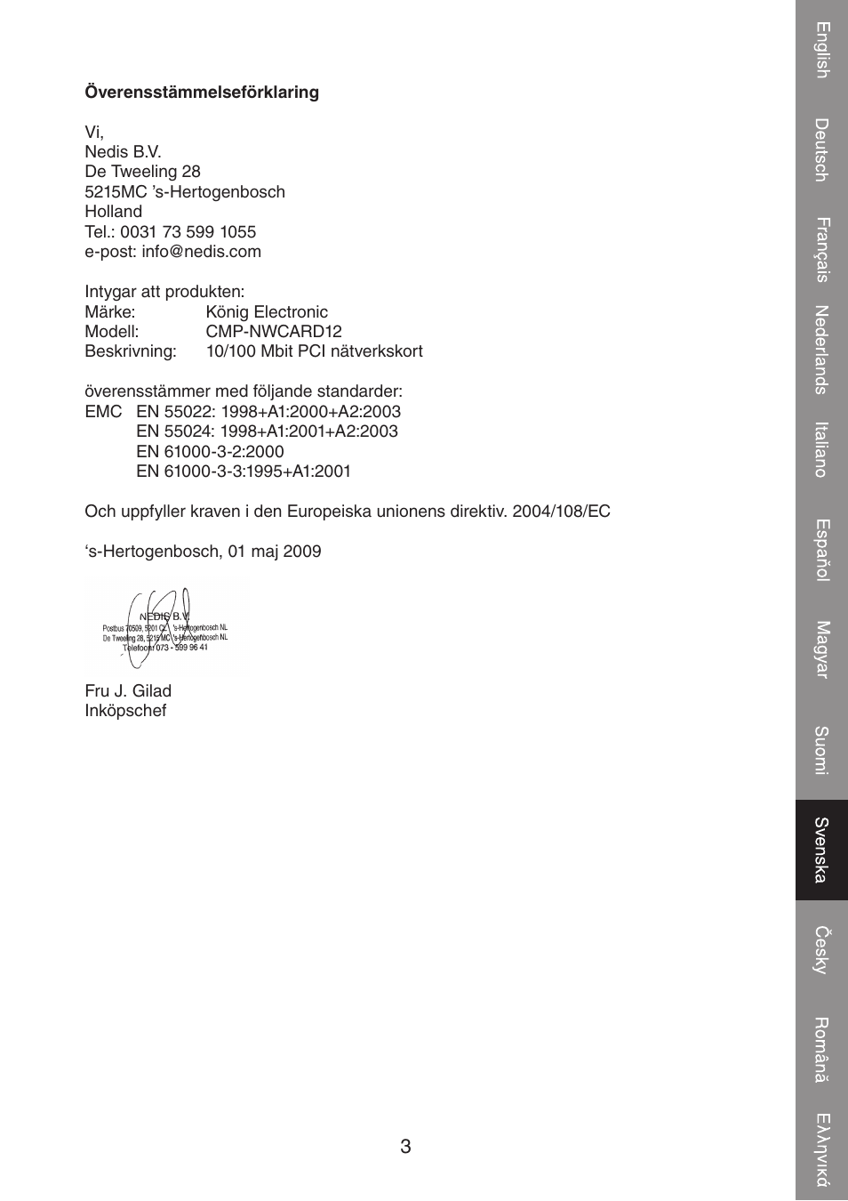 Konig Electronic PCI network card 10/100 Mbps User Manual | Page 35 / 48