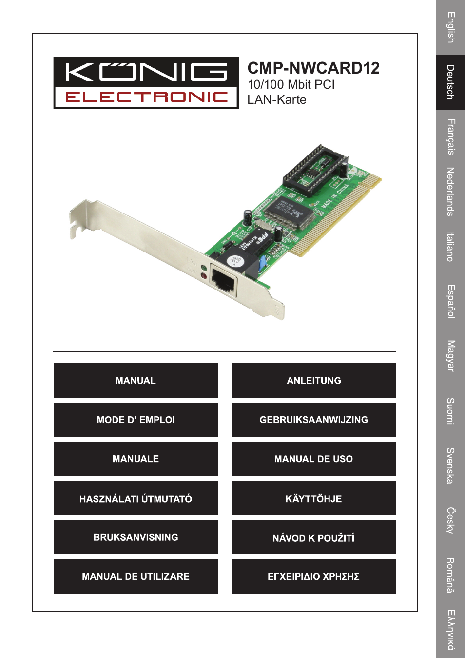 Cmp-nwcard12 | Konig Electronic PCI network card 10/100 Mbps User Manual | Page 5 / 48