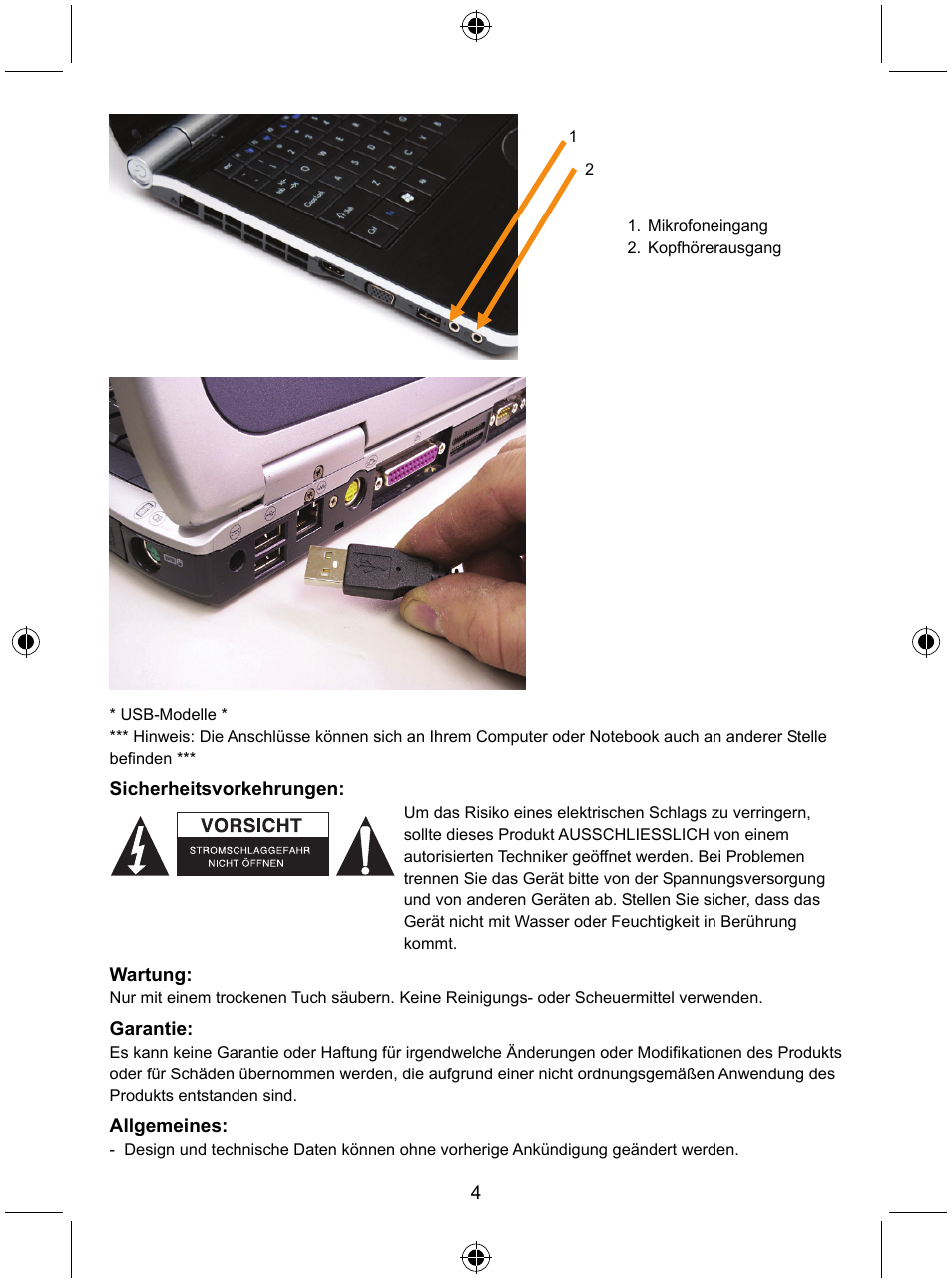 Konig Electronic 7.1 surround headset User Manual | Page 4 / 27