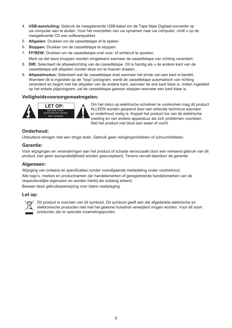 Konig Electronic Cassette - MP3 converter User Manual | Page 9 / 30