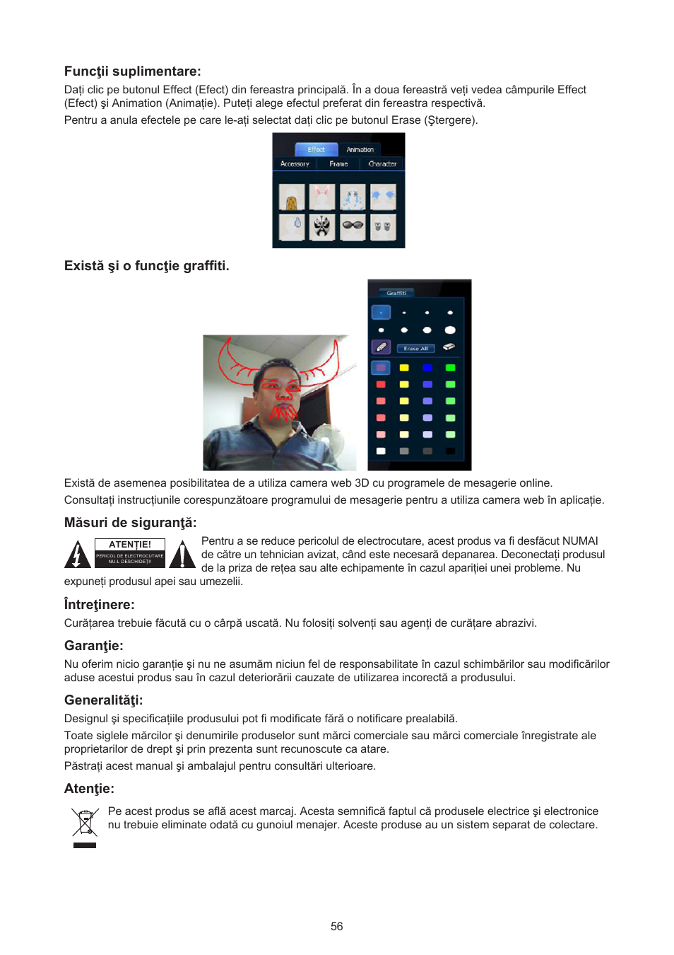 Konig Electronic USB 2.0 3D webcam User Manual | Page 56 / 72