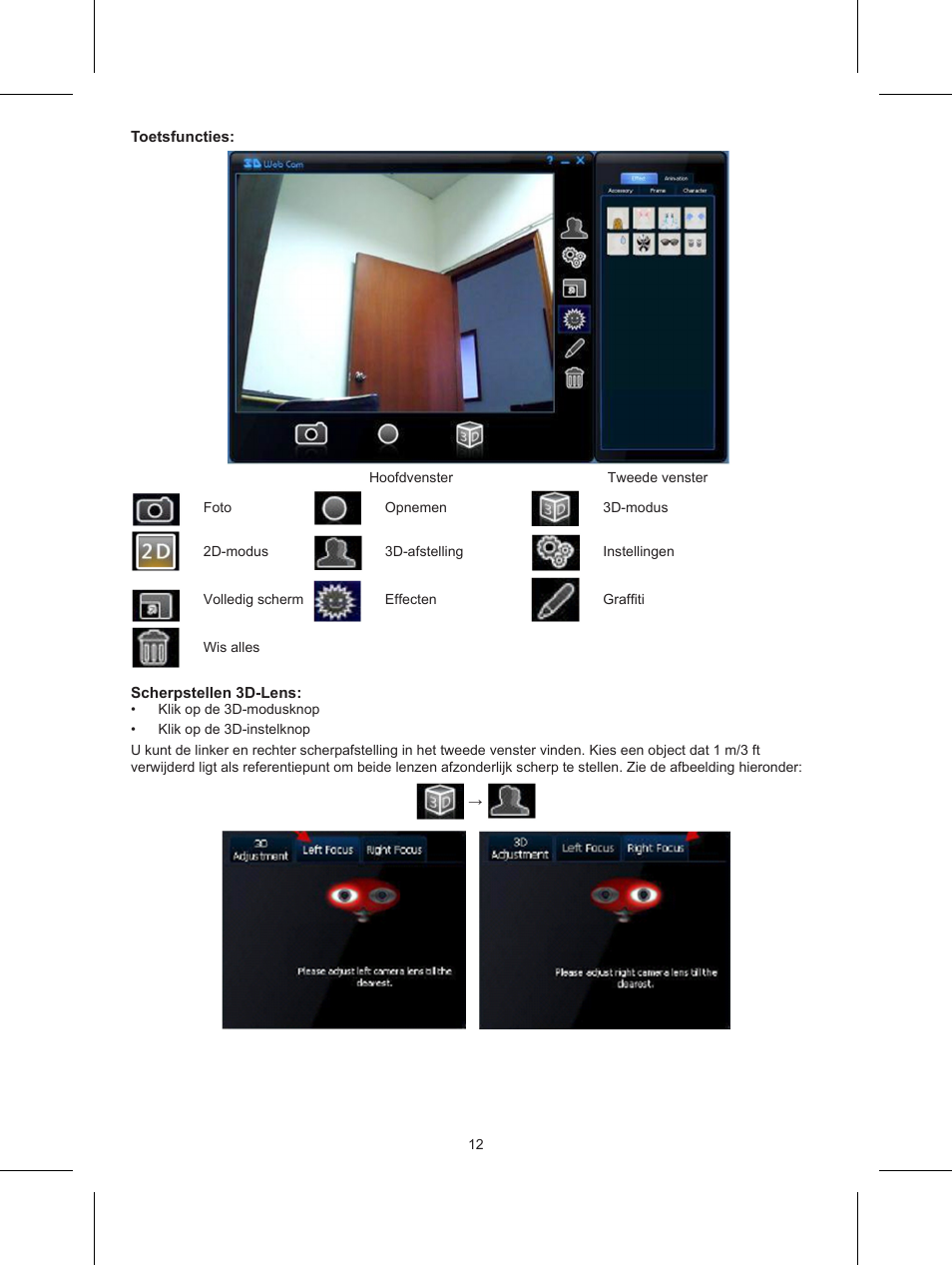 Konig Electronic USB 2.0 3D webcam User Manual | Page 12 / 44