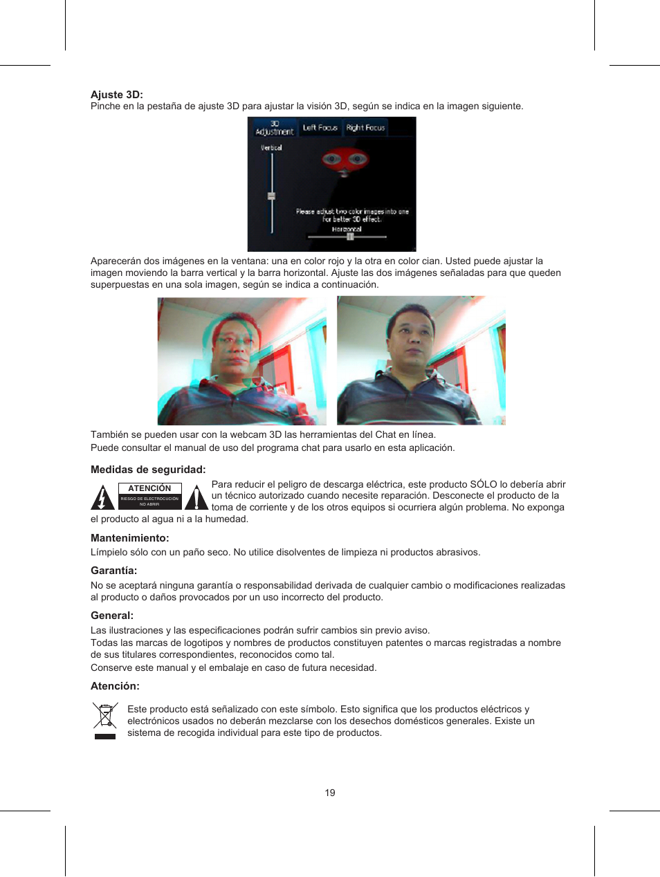 Konig Electronic USB 2.0 3D webcam User Manual | Page 19 / 44