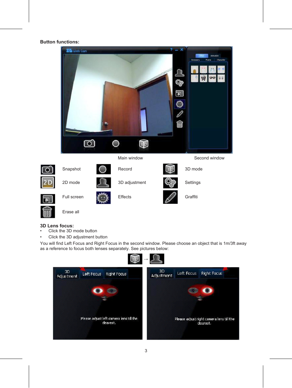 Konig Electronic USB 2.0 3D webcam User Manual | Page 3 / 44
