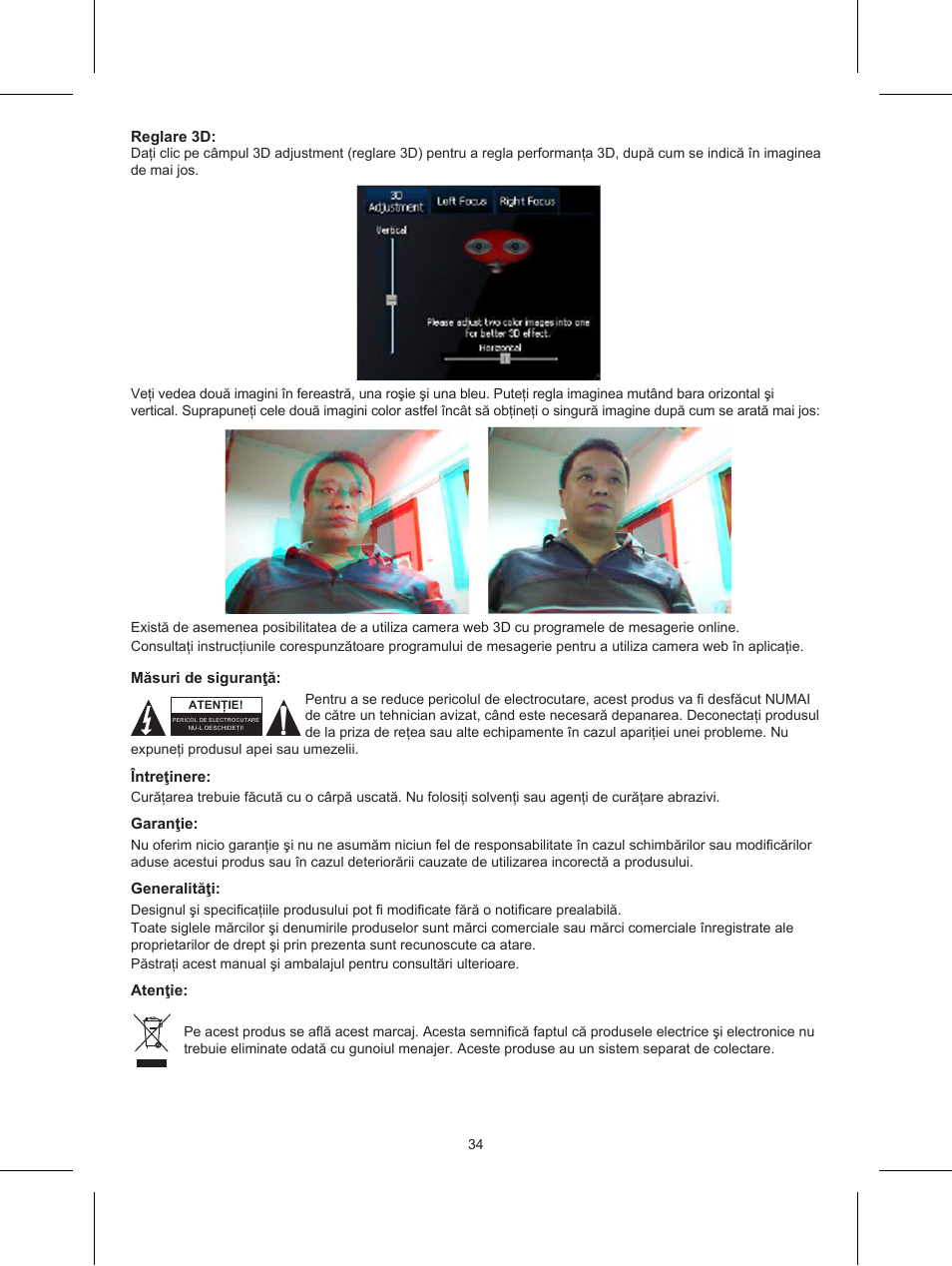Konig Electronic USB 2.0 3D webcam User Manual | Page 34 / 44