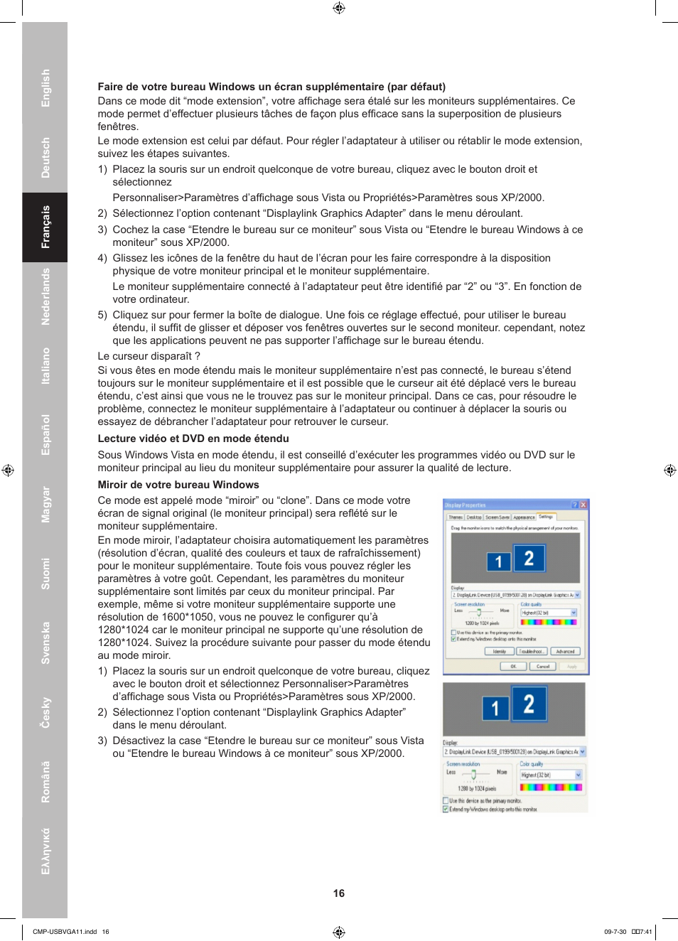 Konig Electronic USB 2.0 to VGA/DVI adapter User Manual | Page 16 / 73