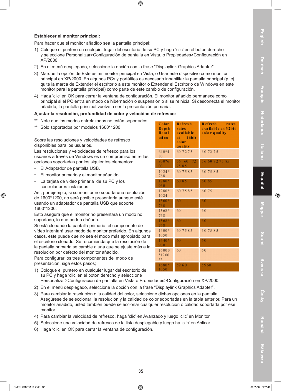 Konig Electronic USB 2.0 to VGA/DVI adapter User Manual | Page 35 / 73