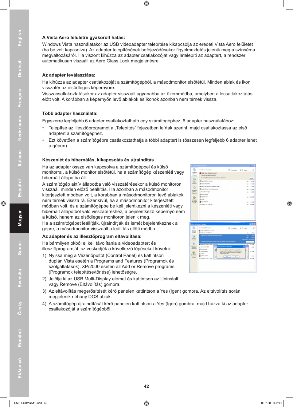 Konig Electronic USB 2.0 to VGA/DVI adapter User Manual | Page 42 / 73