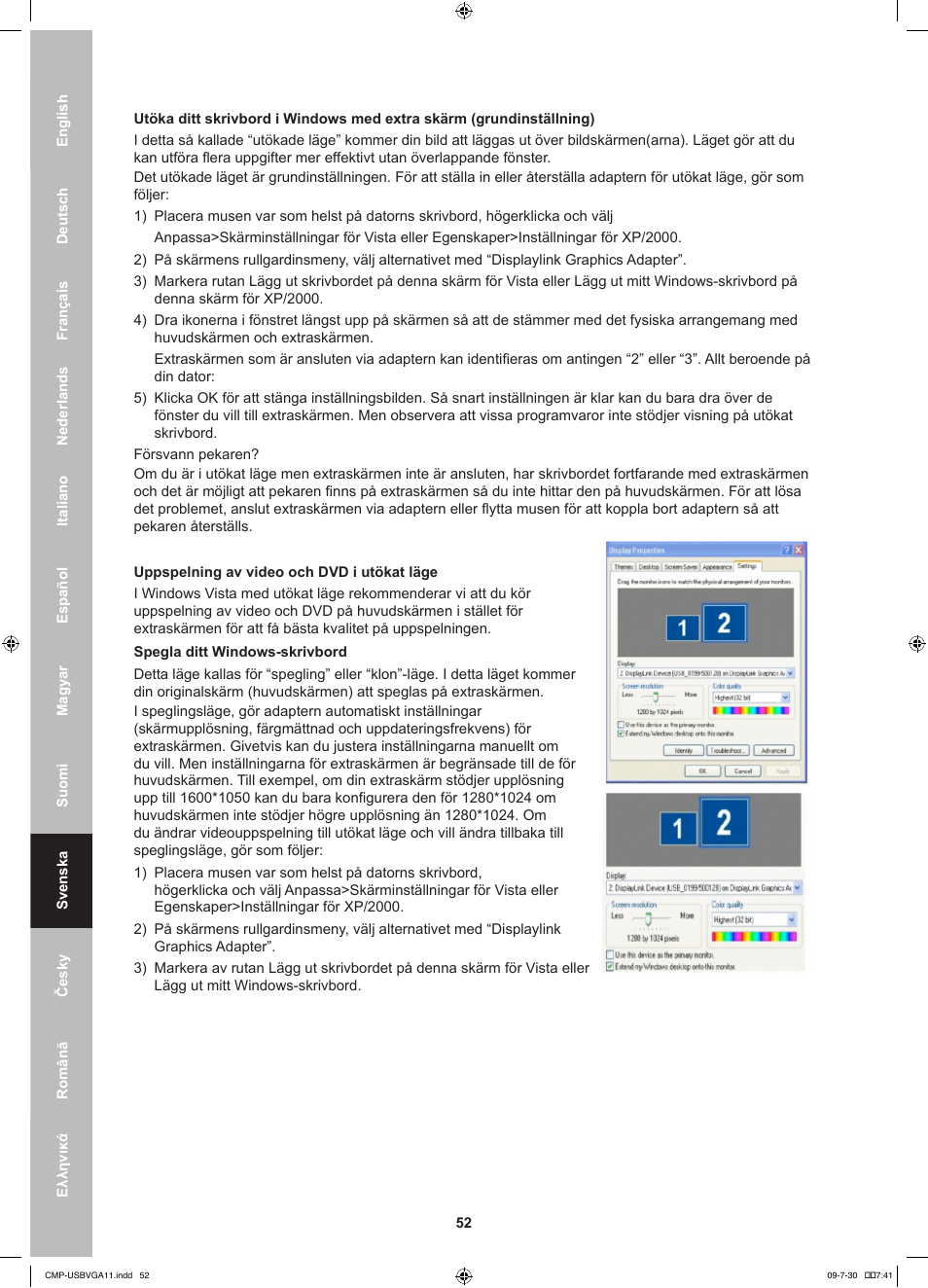 Konig Electronic USB 2.0 to VGA/DVI adapter User Manual | Page 52 / 73