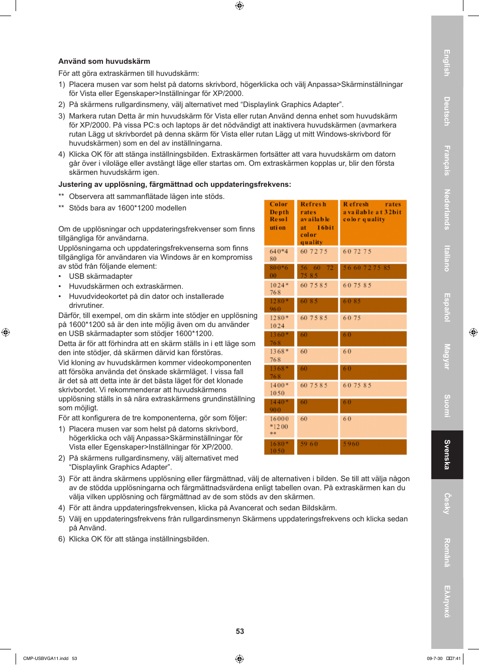 Konig Electronic USB 2.0 to VGA/DVI adapter User Manual | Page 53 / 73