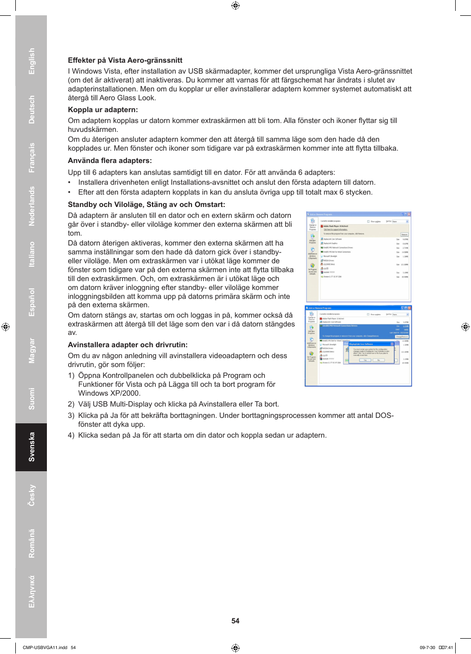 Konig Electronic USB 2.0 to VGA/DVI adapter User Manual | Page 54 / 73
