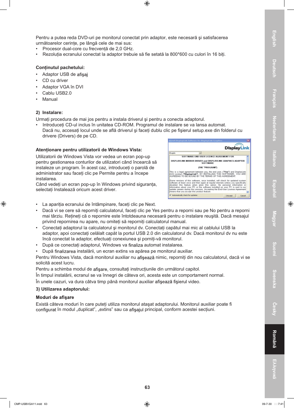 Konig Electronic USB 2.0 to VGA/DVI adapter User Manual | Page 63 / 73